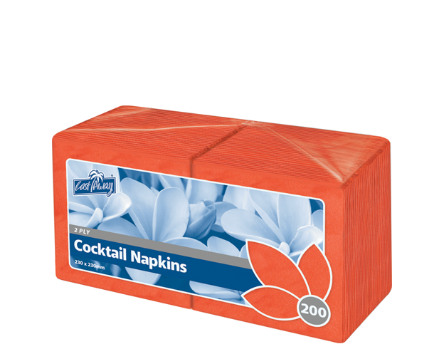 2 Ply Cocktail Napkin Red (Carton 2000)