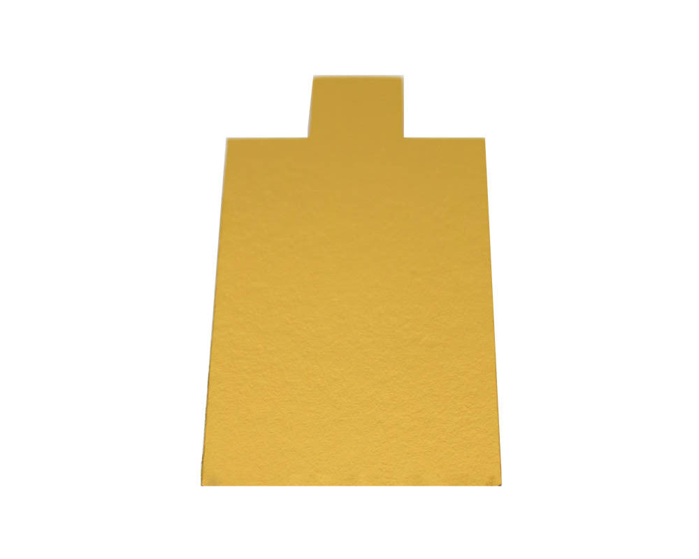 Cake Tab Board Ccb Rect Gold Tbrl 60x110mm (Pack 100) Packaging