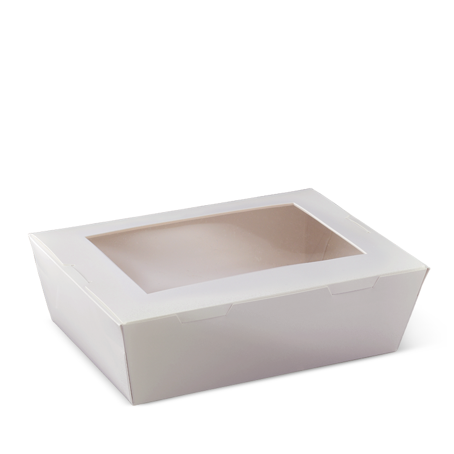 Detpak Lunch Box Large White Window (195mm x 140mm) (Carton 200) (Pack 50)