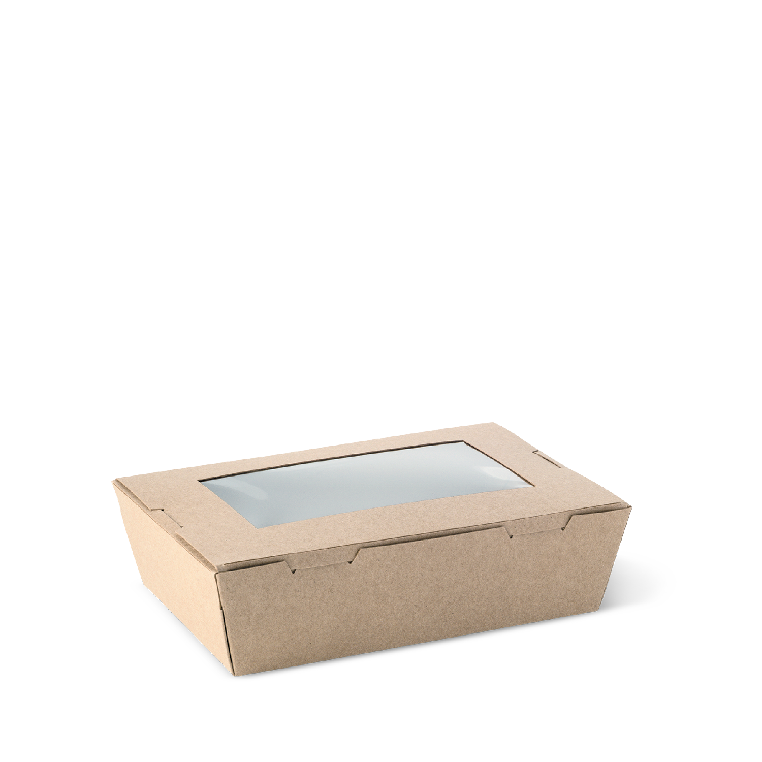 Detpak Lunch Box Small Brown Window (150mm x 100mm) (Carton 200) (Sleeve 50)