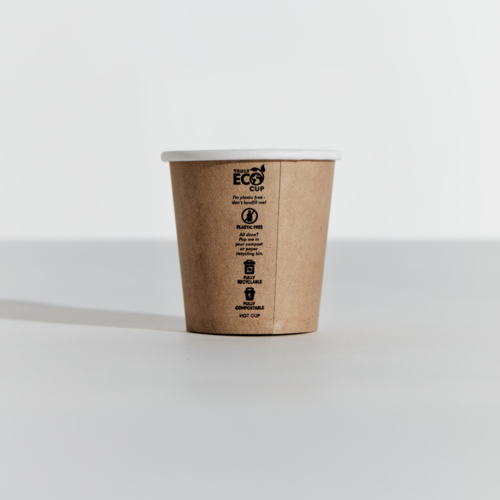 4oz Truly Eco Pinnacle Cup Single Wall Kraft (Carton 1000) (Sleeve 50 ...