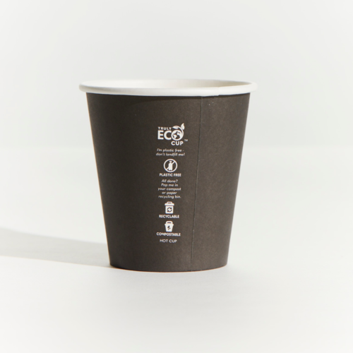 8oz Paper Single Wall Black Cup Pinnacle (Carton 1000) (Sleeve 50)