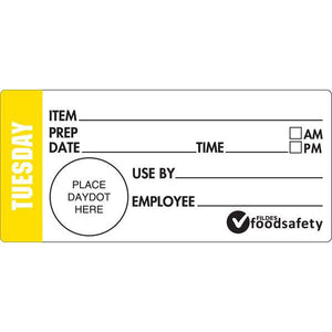 Shelf Life Day Labels 102x47mm