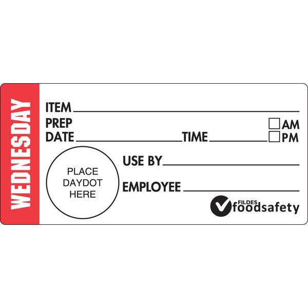 Shelf Life Day Labels 102x47mm