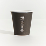 8oz Truly Eco Paper Single Wall Squat Black Cup Pinnacle (Carton 1000) (Sleeve 50)