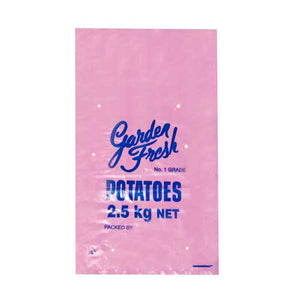Potato Bag 2.5kg Printed/Punched Pink (Carton 1000) (Pack 100)