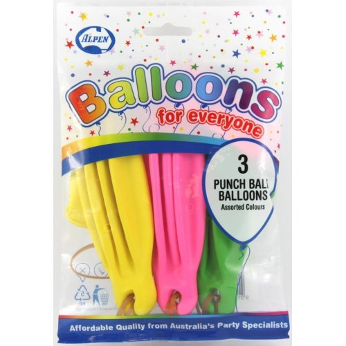 Balloon Punch Balls Pack of 3