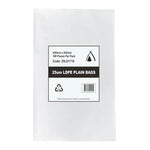 25um Clear Bag 17" x 10" (430mm x 255mm) (Carton 1000) (Pack 100)
