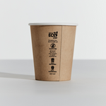 8oz Truly Eco Paper Single Wall Squat Kraft Cup Pinnacle (Carton 1000) (Sleeve 50)