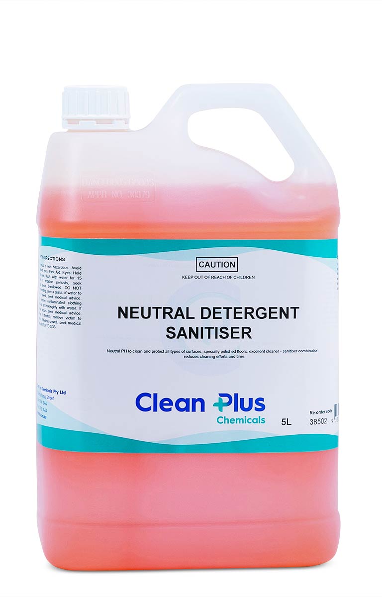 Sanitiser Detergent Neutral Clean Plus 5 Litre