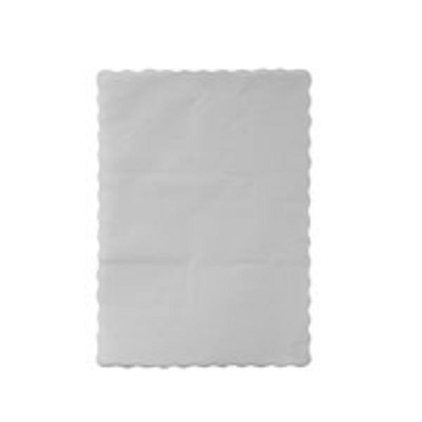 Placemat Scollop (245x350mm) C/A White (Carton 1000) (Pack 250)