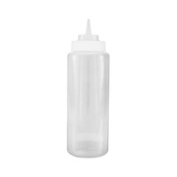 Bottle Sauce Squeeze Wide Mouth Clear 1000ml