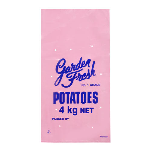 Potato Bag 4kg Printed/Punched Pink (Carton 1000)