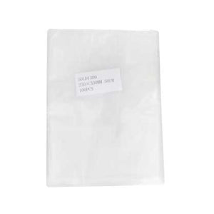 50um Clear Bag 13" x 09" (330mm x 230mm) (Carton 1000) (Pack 100)