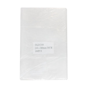 50um Clear Bag 15" x 09" (380mm x 230mm) (Carton 1000) (Pack 100)