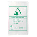 50um Clear Bag 20" x 14" (510mm x 355mm) (Carton 1000) (Pack 100)