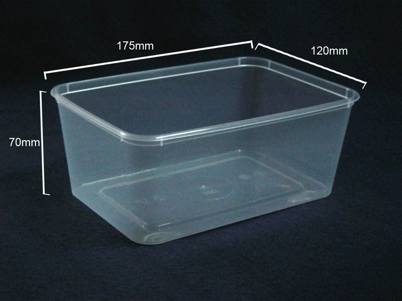 A1000 Plastic Rectangle (1000ml) Container (Carton 500) (Sleeve 50)