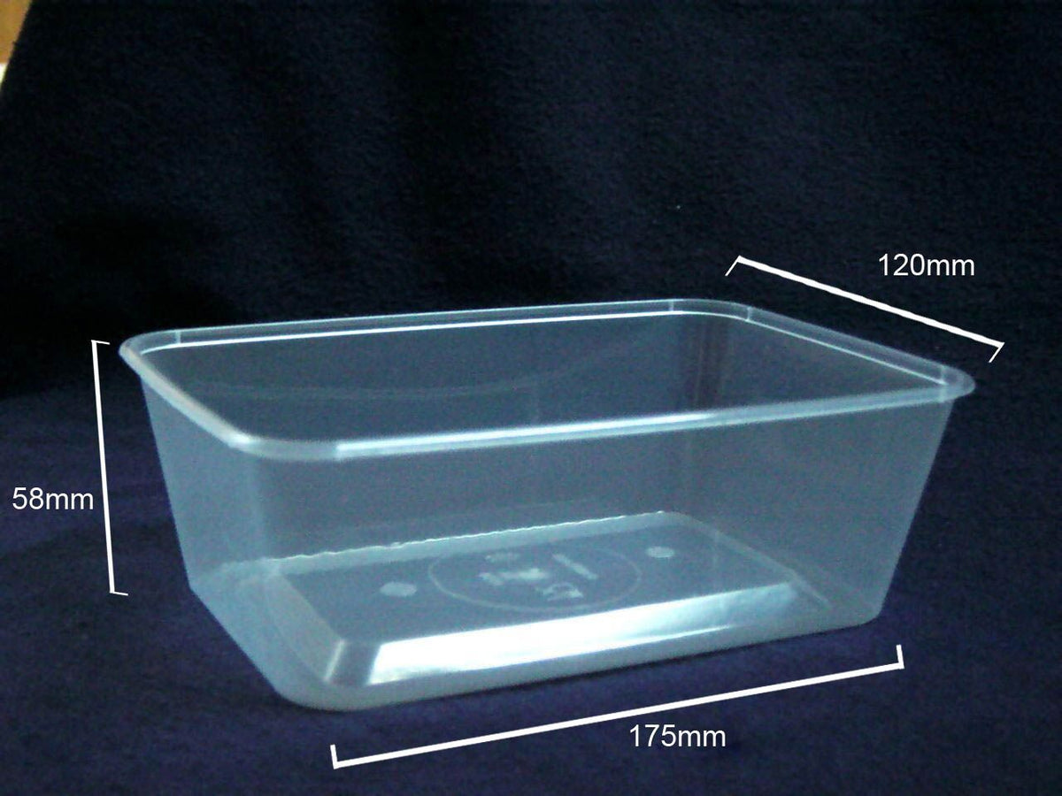 A750 Plastic Rectangle (750ml) Container (Carton 500) (Sleeve 50