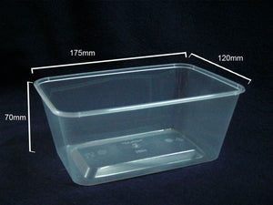 A700 Plastic Rectangle (700ml) Container (Carton 500) (Sleeve 50)