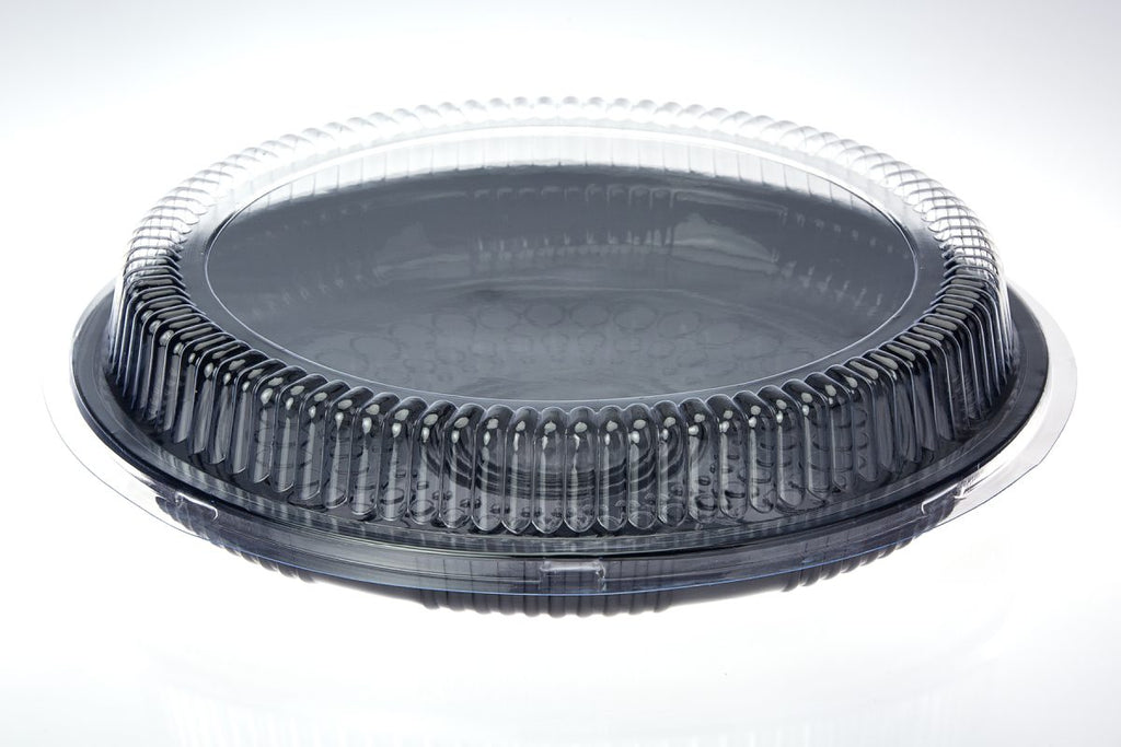 Platter Plastic 15" Lid Round Dome Clear Each