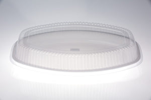 Platter Plastic 16" Oval 40Cm Lid Dome Clear Each