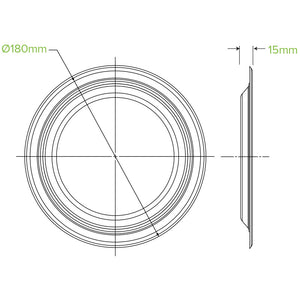 Bio Cane Plate 7"(17.78cm) Round (Carton 1000) (Sleeve 125)