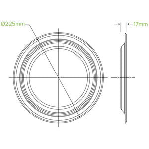 Bio Cane Plate 9"(22.86cm) Round (Carton 500) (Sleeve 125)