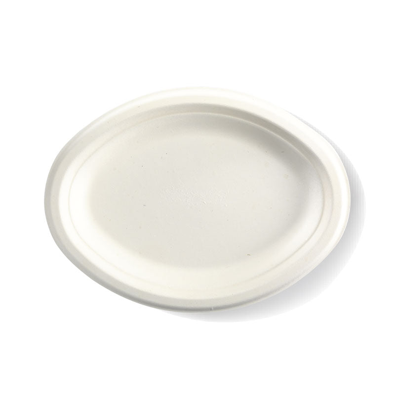 Bio Cane Plate Oval 10.25"x7.75"(Carton 500) (Sleeve 125)