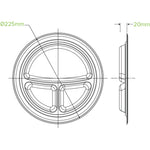 Bio Cane Plate 9"(22.86cm) 3 Comp (Carton 500) (Sleeve 125)