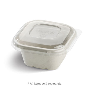 Bio Cane Takeaway Base 480ml 130x130x65 White (Carton 600) (Sleeve 50)