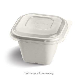 Bio Cane Takeaway Base 630ml Square White (Carton 600) (Sleeve 50)