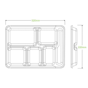 Bio Cane Tray 6 Compartment (Carton 250)