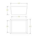 Bio Box Lunch Small 110x90x64mm (Sleeve 25)