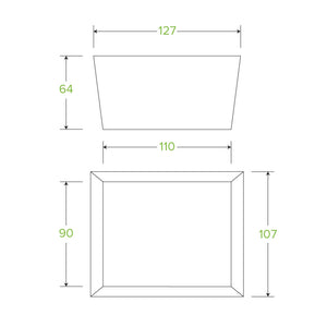 Bio Box Lunch Small 110x90x64mm (Sleeve 25)