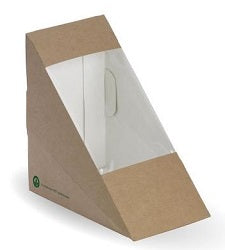 Bio Sandwich Wedge Brown Kraft Medium (Carton 500) (Sleeve 250)