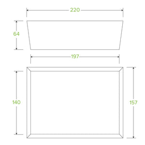 Bio Box Lunch Large Window 197x140x64mm (Carton 200)