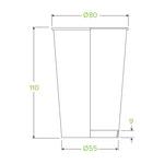 Bio Cup 10oz Single Wall Green Line (Carton 1000)