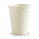 Bio Cup 12oz/354ml Single Wall Plastic White (Carton 1000) (Sleeve 50)