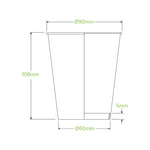Bio Cup 12oz/354ml Single Wall Plastic White (Carton 1000) (Sleeve 50)
