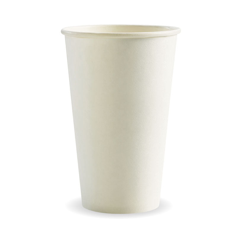 Bio Cup 16oz/473ml Single Wall White (Carton 1000) (Sleeve 50)