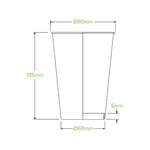 Bio Cup 16oz/473ml Single Wall White (Carton 1000) (Sleeve 50)