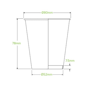 Bio Cup 6oz Single Wall White (Carton 1000) (Sleeve 50)