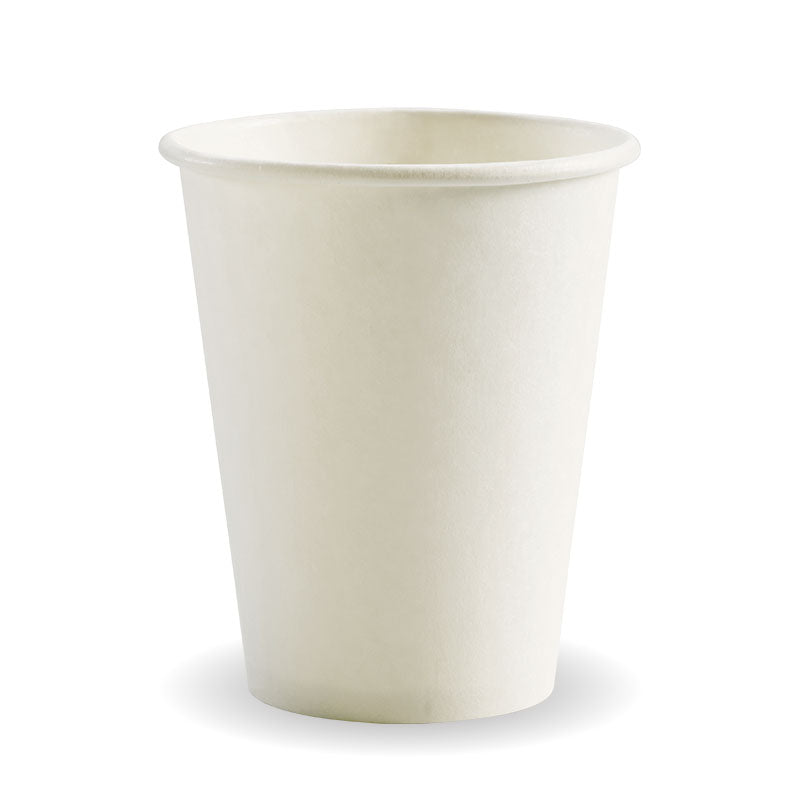 Bio Cup 8oz/236ml Single Wall Plastic White (Carton 1000) (Sleeve 50)