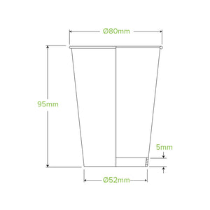 Bio Cup 8oz/236ml Single Wall Plastic White (Carton 1000) (Sleeve 50)