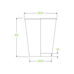 Bio Cup 8oz/236ml Single Wall 90mm Squat Art (Carton 1000) (Sleeve 50)