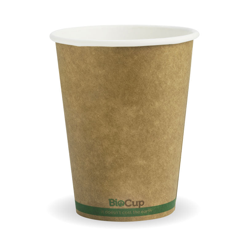 Bio Cup 12oz/354ml Single Wall Brown Kraft (Carton 1000) (Sleeve 50)