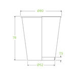 Bio Cup 6oz Single Wall Green Line White (Carton 1000)