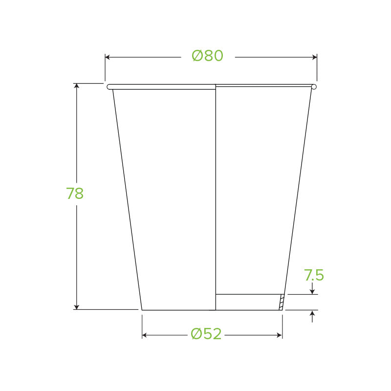 Bio Cup 6oz Single Wall Kraft (Carton 1000) (Sleeve 50)