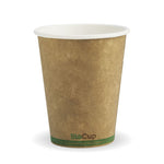 Bio Cup 8oz/236ml Single Wall Brown Kraft (Carton 1000) (Sleeve 50)