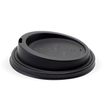 Bio Cup Lid 90mm 8/12/16/20oz Black Compostable (Carton 1000) (Sleeve 50)